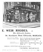 Northdown Road/E. Weir Rhodes Outfitter No 56 [Guide 1903]